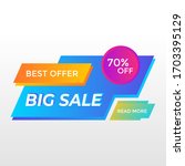 big sale or super sale banner ... | Shutterstock .eps vector #1703395129