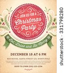 christmas party invitation with ... | Shutterstock .eps vector #331798280