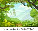natural window of forest  | Shutterstock .eps vector #269407463