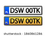 european number plate car.... | Shutterstock .eps vector #1860861286