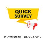 quick survey megaphone yellow... | Shutterstock .eps vector #1879257349