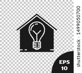 black smart house and light... | Shutterstock .eps vector #1499050700