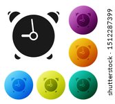 black alarm clock icon isolated ... | Shutterstock .eps vector #1512287399