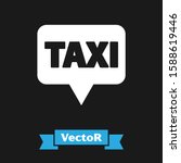 white map pointer with taxi... | Shutterstock .eps vector #1588619446