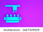 blue factory conveyor system... | Shutterstock . vector #1667339029