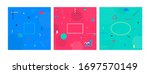 set of abstract colorful... | Shutterstock .eps vector #1697570149