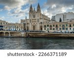 Small photo of St Julian's, Malta - December 22 2022 "St Julian's Bay and architecture around"