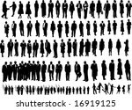 106 people black | Shutterstock .eps vector #16919125