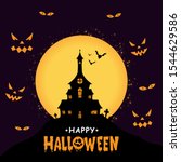 happy halloween banner... | Shutterstock .eps vector #1544629586