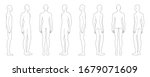 fashion template of standing... | Shutterstock .eps vector #1679071609