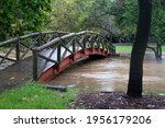 Bowral floods old foot bridge at Mittagong creek