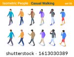 isometric casual people flat... | Shutterstock .eps vector #1613030389