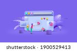web browser ui ux design... | Shutterstock . vector #1900529413