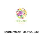 healthy organic eco vegetarian... | Shutterstock .eps vector #366923630