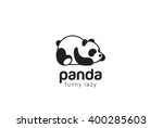 Panda Bear Silhouette Logo...