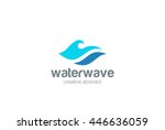 water wave logo abstract design ... | Shutterstock .eps vector #446636059