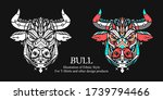 bull t shirt illustration with... | Shutterstock .eps vector #1739794466