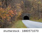 Small photo of An inviting tunnel in North Carolina on a deary fall day