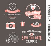 wedding set of label  badges ... | Shutterstock .eps vector #249550336