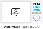 customisable real line icon of... | Shutterstock .eps vector #1663482670