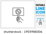 editable line icon in a black... | Shutterstock .eps vector #1905988306
