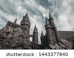 Small photo of UNIVERSAL STUDIOS JAPAN, OSAKA, JAPAN- JUNE 14, 2018: The Wizarding World of Harry Potter-The castle in Hogwarts School of Witchcraft and Wizardry