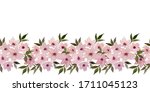 pink spring flowers ornamental... | Shutterstock . vector #1711045123
