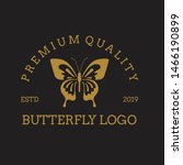 vintage butterfly bee logo...