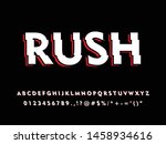 font. stylized modern font and... | Shutterstock .eps vector #1458934616