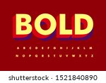 modern font 3d bold and alphabet | Shutterstock .eps vector #1521840890