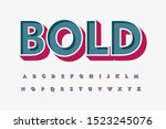 modern font 3d bold and alphabet | Shutterstock .eps vector #1523245076