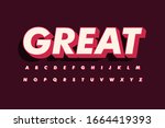modern 3d font and alphabet for ... | Shutterstock .eps vector #1664419393