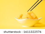 canned yellow peaches on a... | Shutterstock . vector #1611322576
