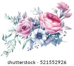 Watercolor Bouquet Of Flowers....