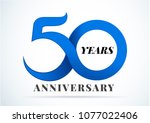 50 years anniversary... | Shutterstock .eps vector #1077022406