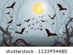 halloween background.spooky... | Shutterstock .eps vector #1133954480