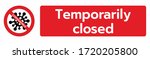 temporarily closed sign of... | Shutterstock .eps vector #1720205800