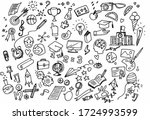vector illustration of doodle... | Shutterstock .eps vector #1724993599