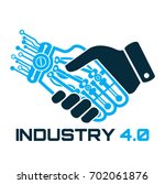 industrial 4.0 cyber physical... | Shutterstock .eps vector #702061876