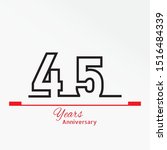 45 years anniversary... | Shutterstock .eps vector #1516484339
