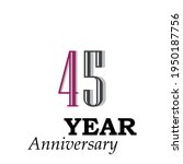 45 years anniversary... | Shutterstock .eps vector #1950187756