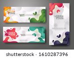 vertical and horizontal banner... | Shutterstock .eps vector #1610287396