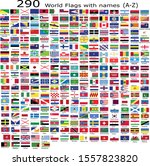 world flags with names... | Shutterstock .eps vector #1557823820