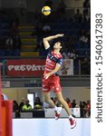 Small photo of Civitanova, Italy, October 20 2019 the ex stankovic dragan (gas sales piacenza) during Cucine Lube Civitanova vs Gas Sales Piacenza Volleyball Italian Serie A Men Superleague Championship