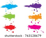 abstract vector splatter label...