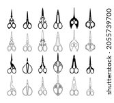 Set Of Scissors Icons....