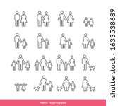 collection of family pictograms ... | Shutterstock .eps vector #1633538689
