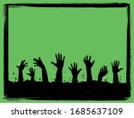 zombie halloween frame vector... | Shutterstock .eps vector #1685637109