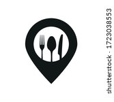 restaurant map location symbol... | Shutterstock .eps vector #1723038553