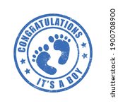 it a boy feet stamp vector | Shutterstock .eps vector #1900708900